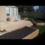thumbnail A new rounded cedar deck with raised planters.