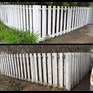 thumbnail Fence scraped, sanded and painted.