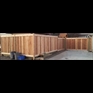 thumbnail A custom cedar fence with many levels and retainers.